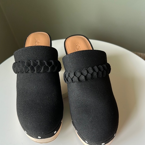 J. Crew Factory Black Mules with Wooden Heel - Picture 5 of 16